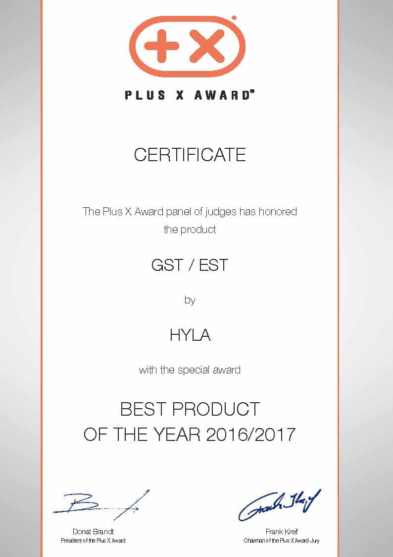hyla-plusx-award-best-product-certificate